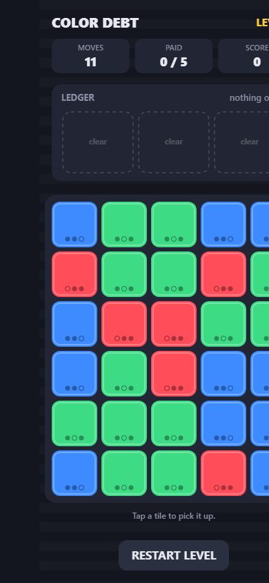 Color Debt gameplay