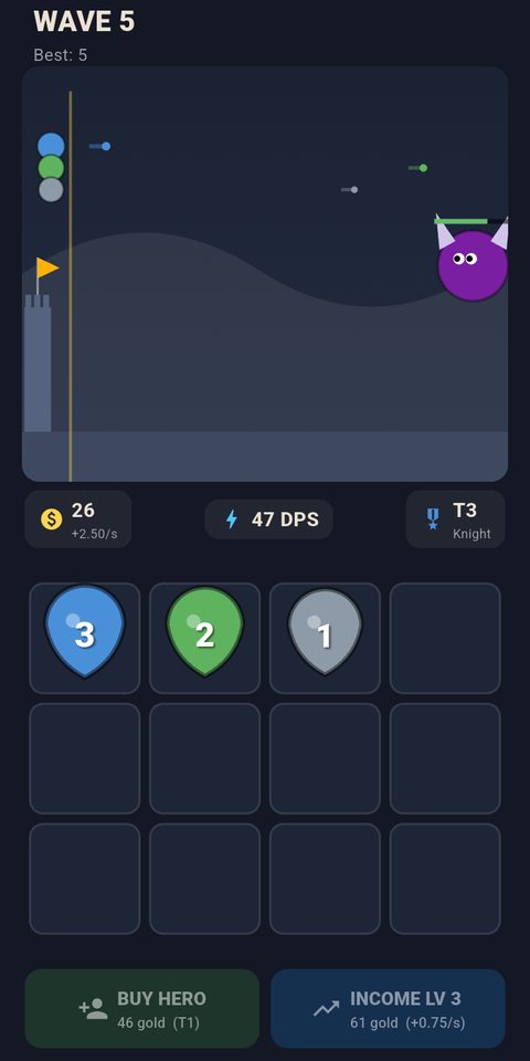 Merge Heroes Idle gameplay
